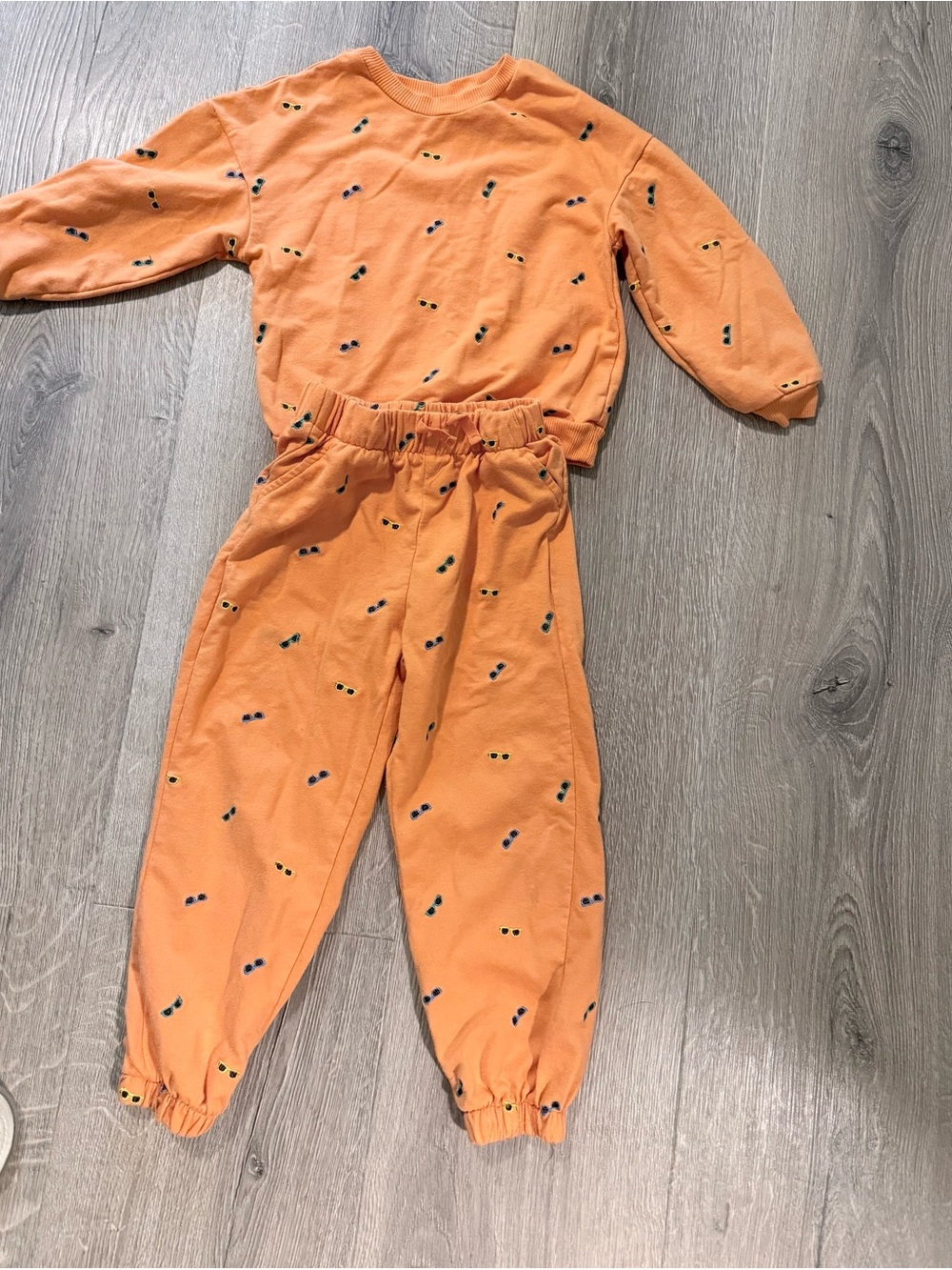 Kids' Orange Two-Piece Sweatshirt & Jogger Pant Set